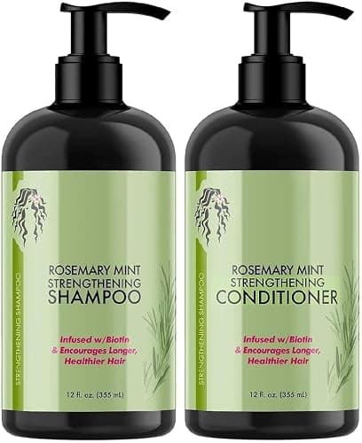 Rosemary Mint Strengthening Shampoo 12 fl /355ml Conditioner 12 fl /355ml - Image 1