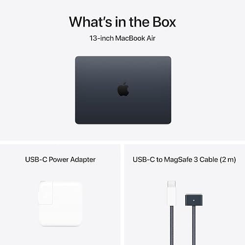 Apple 2025 MacBook Air 13-inch Laptop with M4 chip: Built for Apple Intelligence, 13.6-inch Liquid Retina Display, 16GB Unified Memory, 256GB SSD Storage, 12MP Center Stage Camera, Touch ID; Midnight thumbnail 7