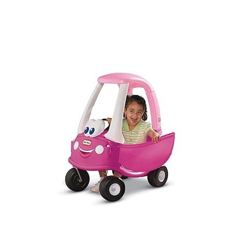 Little Tikes Princess Cozy Coupe Ride-On Toy - Toddler Car Push and Buggy Includes Working Doors, Steering Wheel, Horn, Gas Cap, Ignition Switch - For Boys and Girls Active Play , Magenta - Magenta - Large - Image 1