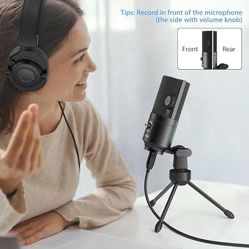 FIFINE K669B USB Microphone, Condenser Recording Mic for Vocals, Meeting | Metal Cardioid Laptop Mic for MAC OS, Windows, Voice Overs, Streaming, Online Meeting and YouTube Videos thumbnail 8