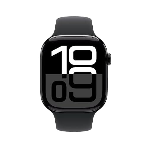 Apple Watch Series 10 GPS 46 mm Smartwatch con cassa in alluminio e cinturino Sport Loop Nero - M/L. Fitness tracker, app ECG, display Retina always-on, Carbon Neutral thumbnail 2