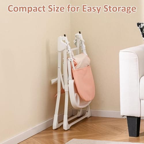 INFANS Baby High Chair, Quick Folding Portable Highchair for Babies and Toddlers with Adjustable Footrest Removable Dishwasher Tray PU Seat, Compact Highchairs for Baby Age 6-36 Months thumbnail 6