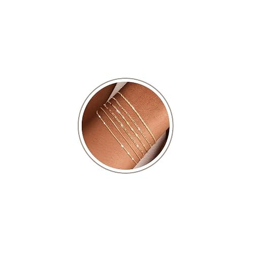 Freekiss Gold Stack Bracelets for Women | Dainty Thin Bracelet Set Trendy 14K Gold Plated Waterproof Bracelets for Women - Image 1