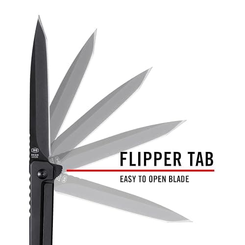 COAST Founder's Collection LX520 ORIGIN, TANTO Blade, Gentleman's EDC Folding Pocketknife, Flip Tab, Frame Lock, Pocket Clip, Stainless-Steel, Black Blade & Handle thumbnail 4