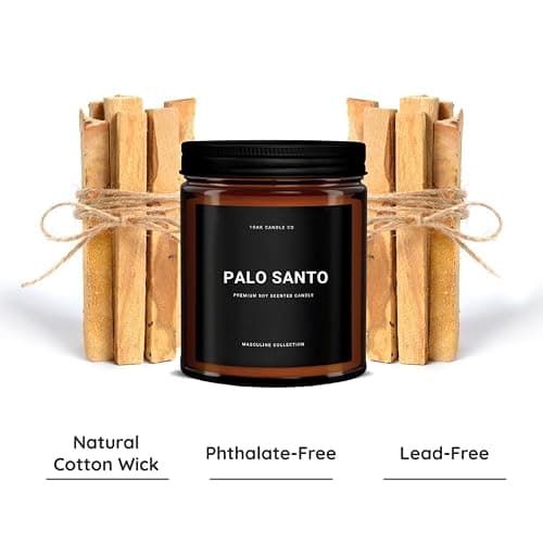 1OAK Scented Candles for Men - Palo Santo Candle - Mens Candles for Home - Masculine Candle - Long Burning Premium - Soy Wax (7oz.) thumbnail 3