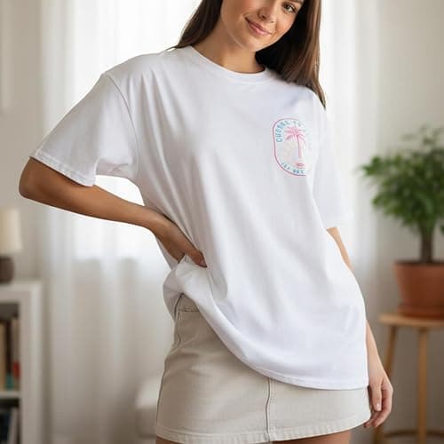 Women Teen Girls Oversized Graphic T Shirts Short Sleeve Aesthetic Ocean Animal Baggy Top Y2K Summer Beach Tees thumbnail 2