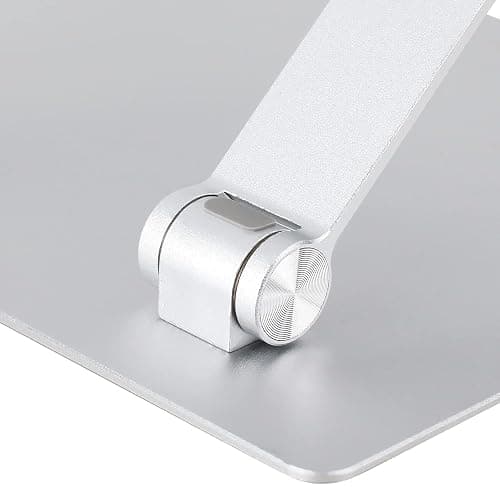 Amazon Basics Sturdy and Portable Ergonomic Laptop Stand for Desk, Adjustable Riser, Fits all Laptops and Notebooks up to 17.3 Inch, Silver, 10 x 8.7 x 6 in thumbnail 6