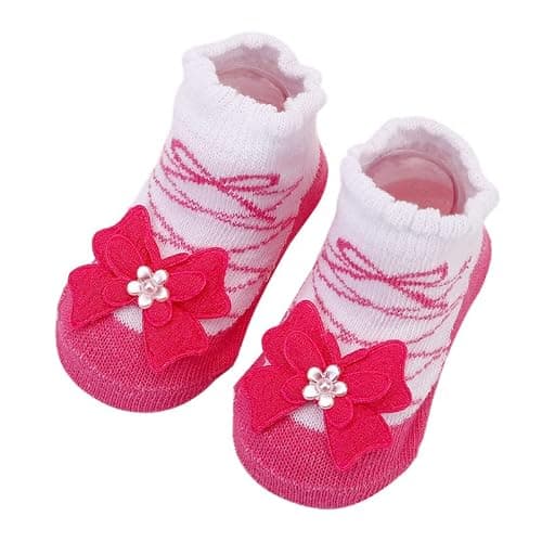 Toptim Newborn Baby-girls Socks and Bow Infant Toddler Ankle Socks thumbnail 2