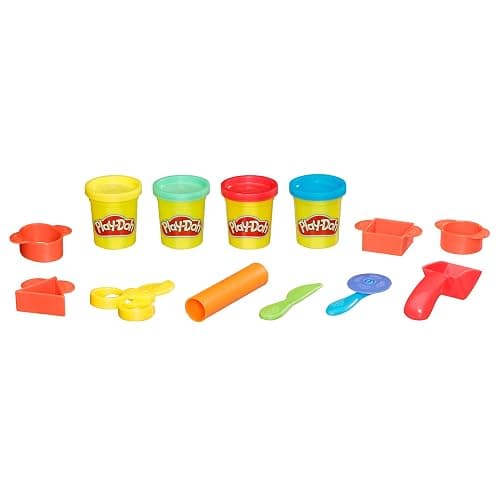 Play-Doh Starter Set 9-Piece Kit with Storage Tote & 4 Modeling Compound Cans, Arts and Crafts for Kids, Back to School Classroom Supplies, Preschool Toys, Ages 3+ thumbnail 4