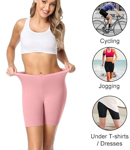 wirarpa Women's Cotton Boy Shorts Underwear Anti Chafing Soft Biker Short Plus Boy Shorts Panties 4 Pack thumbnail 5