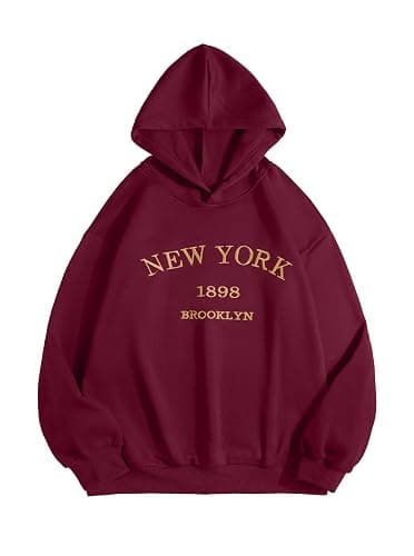 Hilinker Womens Graphic Hoodies Drawstring Long Sleeve Sweatshirt with Pocket Pullover - Image 1