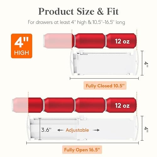 Lifewit 12 Pack 4" High Drawer Dividers, Adjustable Drawer Organizer Clothes thumbnail 2