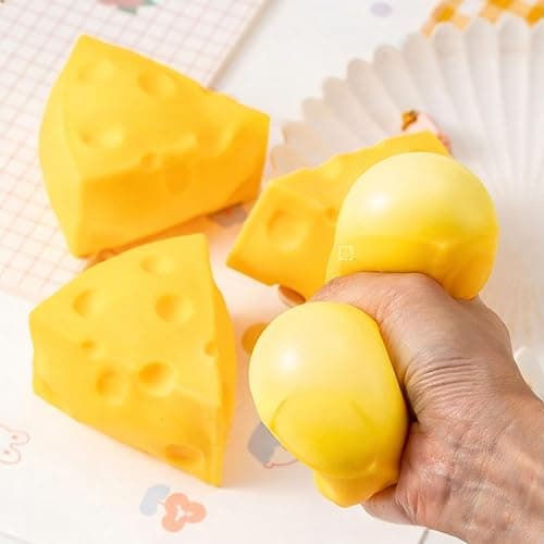 1pc Big Cheese-Squishy, Yellow Giant Cheese-Squishy Toy, Soft Squeeze Cheeses, Rebounding-Jumbo Squishycheeses, Soft Novelty Toy, for Adults, Multi-Size to Choose thumbnail 5