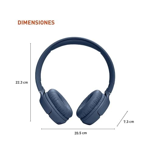 JBL Tune 520BT - Wireless On-Ear Headphones, Up to 57H Battery Life and Speed Charge, Lightweight, Comfortable and Foldable Design, Hands-Free Calls with Voice Aware (Blue) thumbnail 3