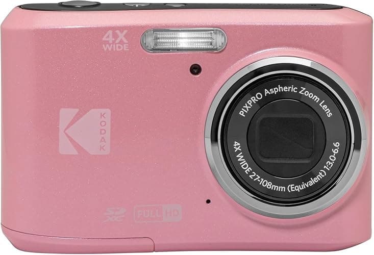 Kodak PIXPRO FZ45 16MP Point and Shoot Digital Camera with 4X Optical Zoom - Compact 27mm Wide Angle Lens for Clear Photos - 2.7 Inch LCD Screen for Families and Travelers - Pink thumbnail 3