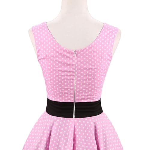 50's Retro Cocktail Summer Tea Dress Women's Rock Floral Polka Dot Dress Swing Party Dress thumbnail 6