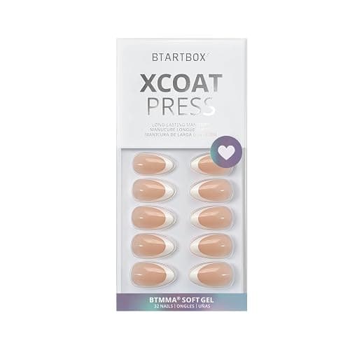 Press On Nails Short - BTArtbox French Tip Press On Nails, Almond Fake Nails White with Nail Glue, Fit Perfectly & Natural Reusable Stick On Nails in 16 Sizes - 32 Glue On Nails Kit, White French thumbnail 4