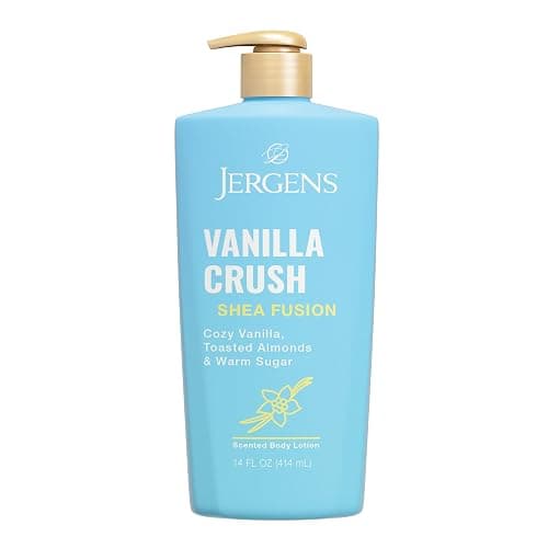 Jergens Shea Fusion Vanilla Crush Body Lotion, Dry Skin, 14 fl oz | Shea Butter and Vitamin E Moisturizing Lotion, Vanilla Scent, Dry Skin Relief, Women, Daily Hydration - Image 1