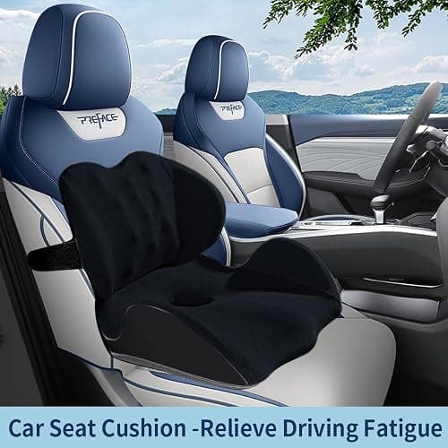 Lexeme X Large Memory Foam Seat Cushion Lumbar Support Pillow for Sciatica & Tailbone Pressure Relief Coccyx Pad for Office Chair, Car,Wheelchair,Home,Office thumbnail 5