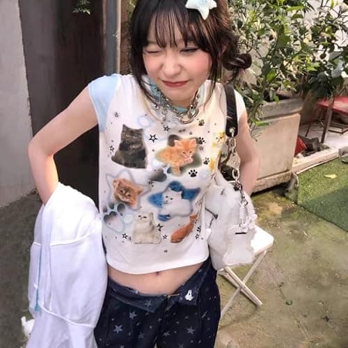 Y2k Graphic Baby Tee Women Grunge Emo Clothes Cute Aesthetic Crop Tops Alt Shirts thumbnail 2