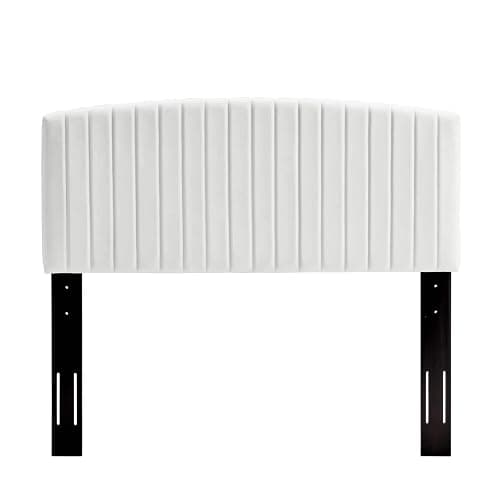 Modway Rebecca Performance Velvet Twin Headboard, White - White - Twin thumbnail 4