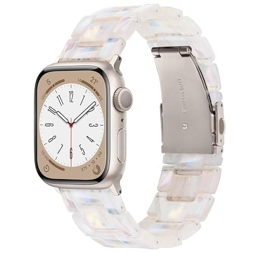 V-MORO Resin Bands Compatible with Apple Watch Series 11/10/9/8/7 Starlight Buckle Lightweight Fashion Ctue Watch Strap Compatible iwatch Series SE/6/5/4/3/2/1(Aurora,42mm/41mm/40mm/38mm) - Image 1