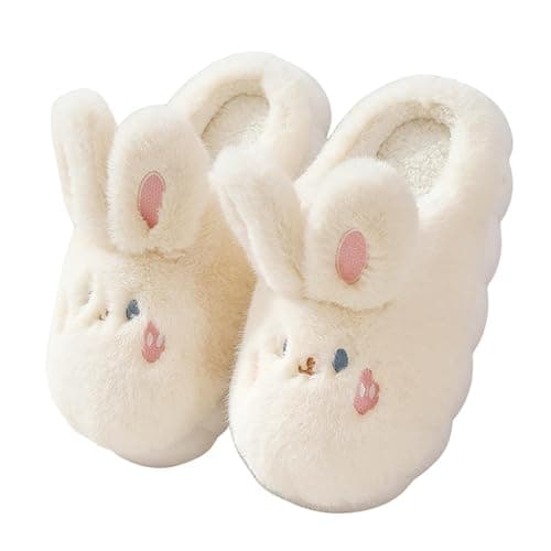WYIKE Women's Warm Plush Bunny Animals Slippers Adult Cotton Men's Indoor non-slip Home Thick Bottom Slippers for Winter - Image 1