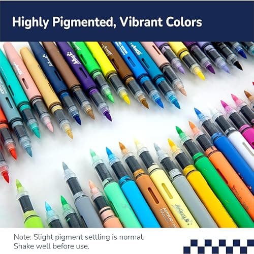 Artkey Acrylic Paint Markers 48 Colors, Direct-Liquid Acrylic Paint Pens with Flexible Brush Tip for Rock Painting, Wood, Canvas, Glass, Ceramic, Fabric, DIY Crafts thumbnail 3