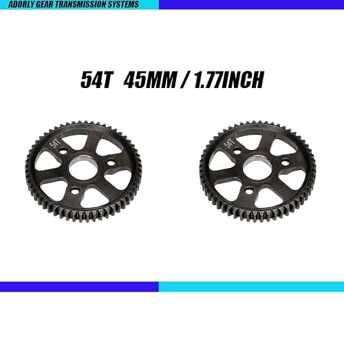 2pcs Hardened Steel 54T Spur Main Gear for Traxxas 1/10 Slash Stampede Rsutler Jato 4x4 6804 6807 6808 6708 Upgrade Parts,Replace#3956 thumbnail 2