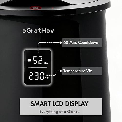 aGratHav Towel Warmers Ultra Large Capacity Bucket Style 450W for Bathroom ETL FCC Certified Fits up to Two 40"x70" Towels, Blankets, Bathrobes with Auto Shut Off (Black) thumbnail 2