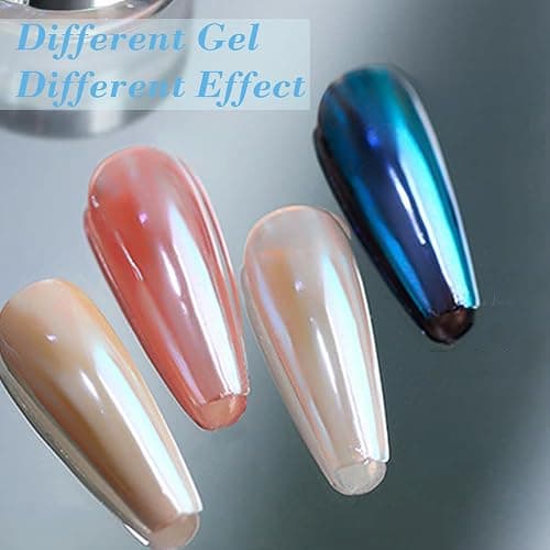 Pretty Diva Moonlight Chrome Nail Powder, Unicorn Mermaid Chrome Powder for Nails, Aurora Nail Powder Iridescent Nail Chrome Powder, Nail Art Glitter Decoration for Home DIY Salon Manicure Pigment thumbnail 4