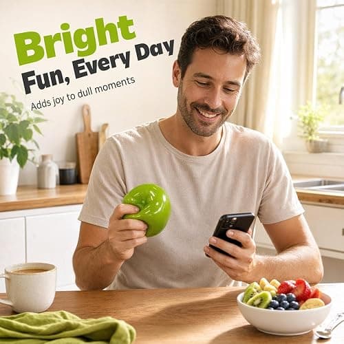 Slush Apple Squishy, 2026 New Portable Soft Squishy Ball，Green | Stress Relief Toy, Portable Design, Soft Texture, Sensory Play, 2026 New thumbnail 2