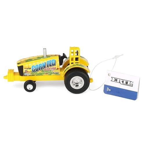 ERTL 1/64 Corn Fed Racing Yellow Pulling Tractor Collect N Play 47495 thumbnail 5