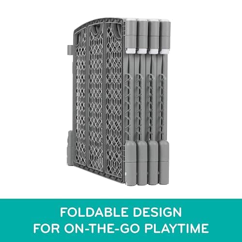 Evenflo Versatile Play Space Adjustable Play Area, Plastic, 8-Panel (Cool Gray) thumbnail 5