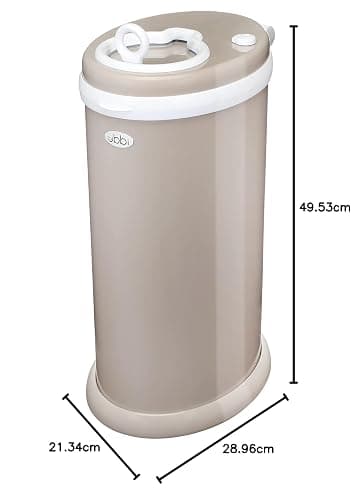 Ubbi Stainless Steel Diaper Pail, Odor Locking, No Special Bag Required, Award-Winning, Registry Must-Have, Taupe thumbnail 10