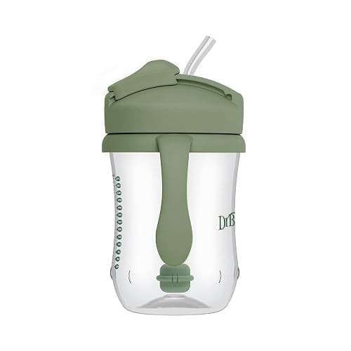 Dr. Brown's Milestones, Baby's First Straw Cup Sippy Cup with Straw, 6m+, 9oz/270ml, 2 Pack, Coral & Olive Green, BPA Free thumbnail 13