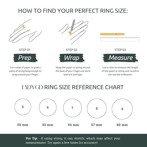 LADYGD Birth Flower Stacking Ring for Women | 14K Gold Plated Brass, 12 Engraved Floral Motifs, Slim Stack-Ready Band, Available in US Sizes 5-9 thumbnail 6