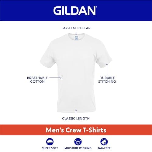 Gildan Men's Crew T-Shirts, Multipack, Style G1100 thumbnail 3