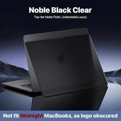 Soonjet for MacBook Air 15 inch Case M4 2025 2024 2023 M3 M2 [Top-Tier Matte Finish] [Ultra Thin Armor] Hard Shell Laptop Cover - Noble Black Clear thumbnail 4