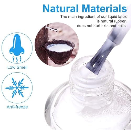 TWOING 15mlLiquid Latex for Nails, Peel Off Cuticle Protectors for Nail Polish,Skin Barrier Manicure, Art Liquid Latex Tape Protector Nail Cuticle Guard Gifts thumbnail 5
