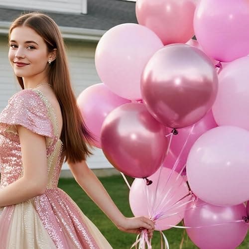 60 Stück Luftballons Rosa, Helium Ballons Matt Metallic Rosa, 12 Zoll Hellrosa Babyrosa Latex Ballons fur Mädchen Frauen Geburtstag Hochzeit JGA Brautparty Baby Shower Party thumbnail 5