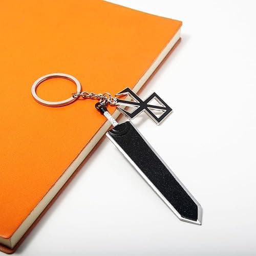 FunBoat Berserker Guts Sword Necklace Keychain - Berzerk Behelit Chains - Gift for Women Men and Fans thumbnail 3