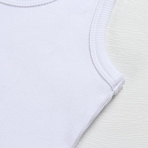 Artfish Women's Scoop Neck Sleeveless Knit Ribbed Fitted Casual Crop Tank Top thumbnail 3
