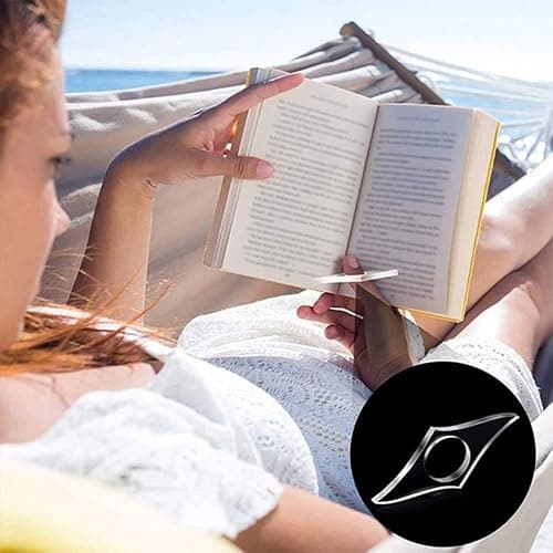 1 support de pouce en acrylique transparent pour livre d'école, marque-pages pratique, support de page multifonction, fournitures de papeterie, M design tendance thumbnail 5