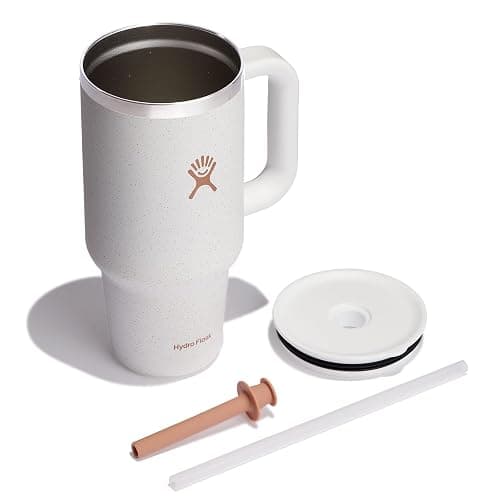 Hydro Flask Travel Tumbler with Handle, Lid and Straw - Insulated Stainless Steel in 32 Oz Seasalt thumbnail 9