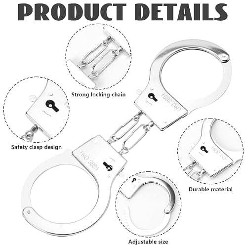 Alaiyaky Police Accessories Set,7 Pcs Police Costume Accessories Officer Hat with Sunglasses Handcuffs Badge Walkie Talkie Whistle Baton, Halloween Costumes Adults Outfits Kit for Men Women thumbnail 4