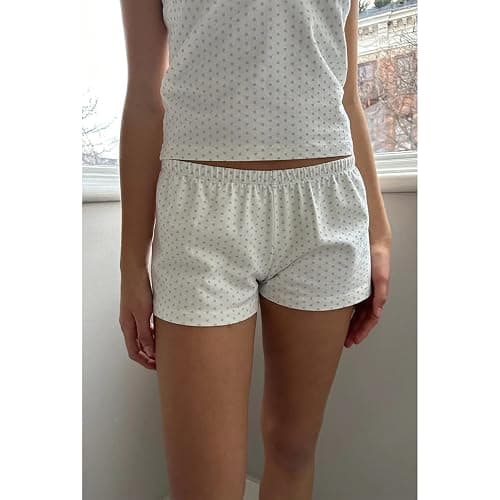Women Sexy 2 Piece Pajama Set Cute Pj Sets Floral Print Lace Trim Cami Tank Top Shorts Teen Girls Sleepwear thumbnail 6