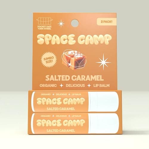 Space Camp Wellness Jumbo Lip Balm - Salted Caramel Organic Flavored Balm (2 Pack) thumbnail 3