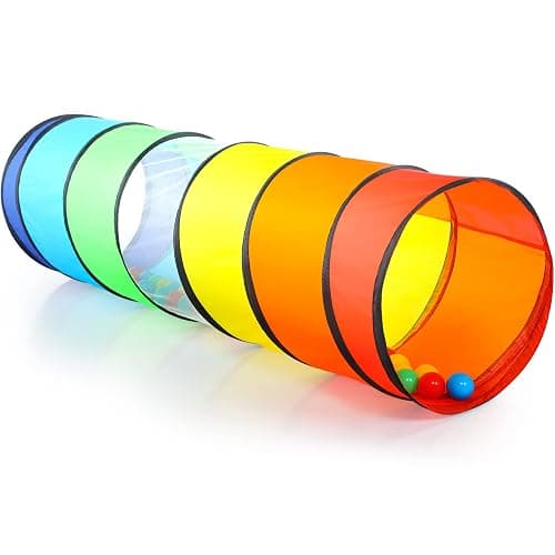 Kids Play Tunnel Tent for Toddlers, Colorful Pop Up Crawl Tunnel Toy for Baby or Pet with Breathable Mesh, Collapsible Gift for Boy and Girl Play Tunnel Indoor and Outdoor Game thumbnail 8