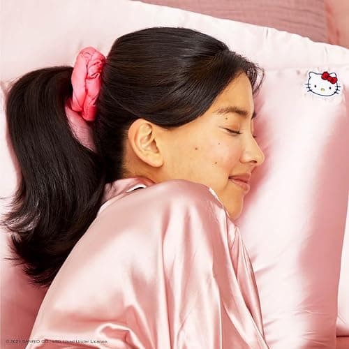 Hello Kitty x Kitsch Matte Satin Scrunchies for Women - No Crease Hair Ties No Damage | Scrunchies for All Hair Types | Stylish & Comfortable, For Ponytails & Buns | Ideal Gifts for Women - 3pcs thumbnail 7